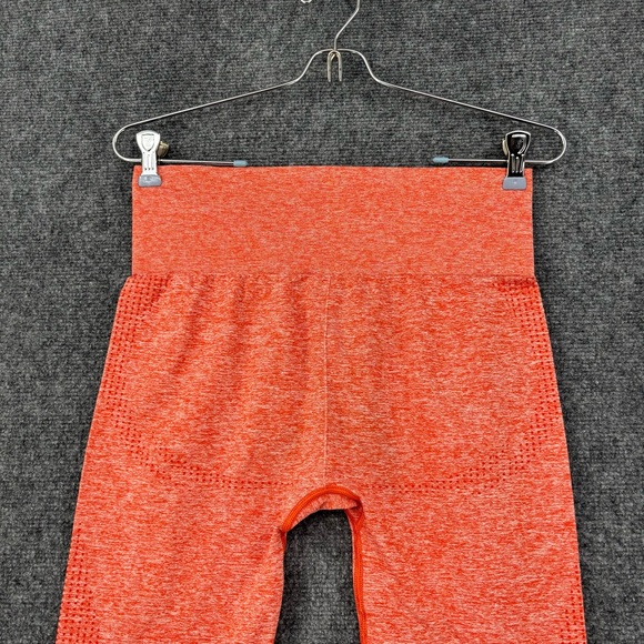 Gymshark Vital Seamless Leggings Orange High Rise Women’s Medium Gym Workout - Picture 4 of 11